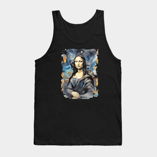 Mona Lisa in the style of Van Gogh Tank Top by CatCoconut-Art